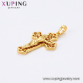 33705 xuping joyería 24k chapado en oro de moda Dubai estilo de lujo religioso cruz colgante